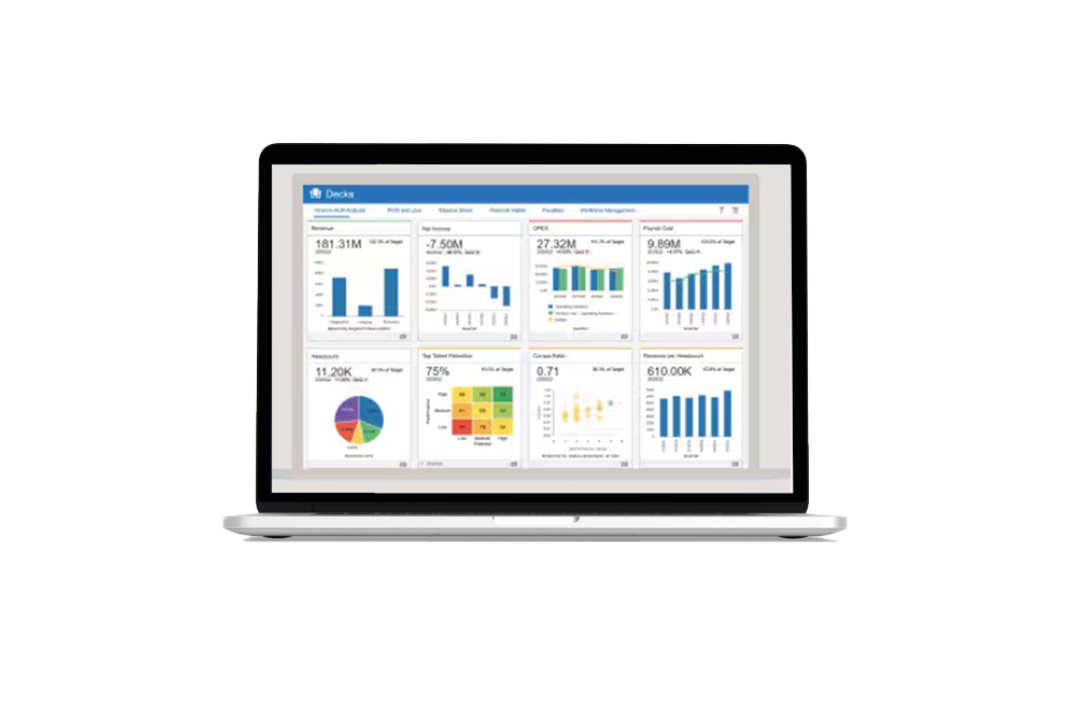 Laptop mit geöffnetem Dashboard